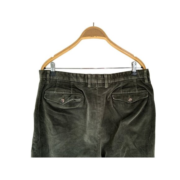 The Proper Clothing Corduroy Stretch Dress Pant Cotton Olive Green Size 36/29 - Picture 8 of 11